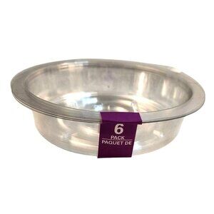 6 Pack Clear Plastic Planter Saucers 6" Diameter Drip Tray For Indoor & Outdoor